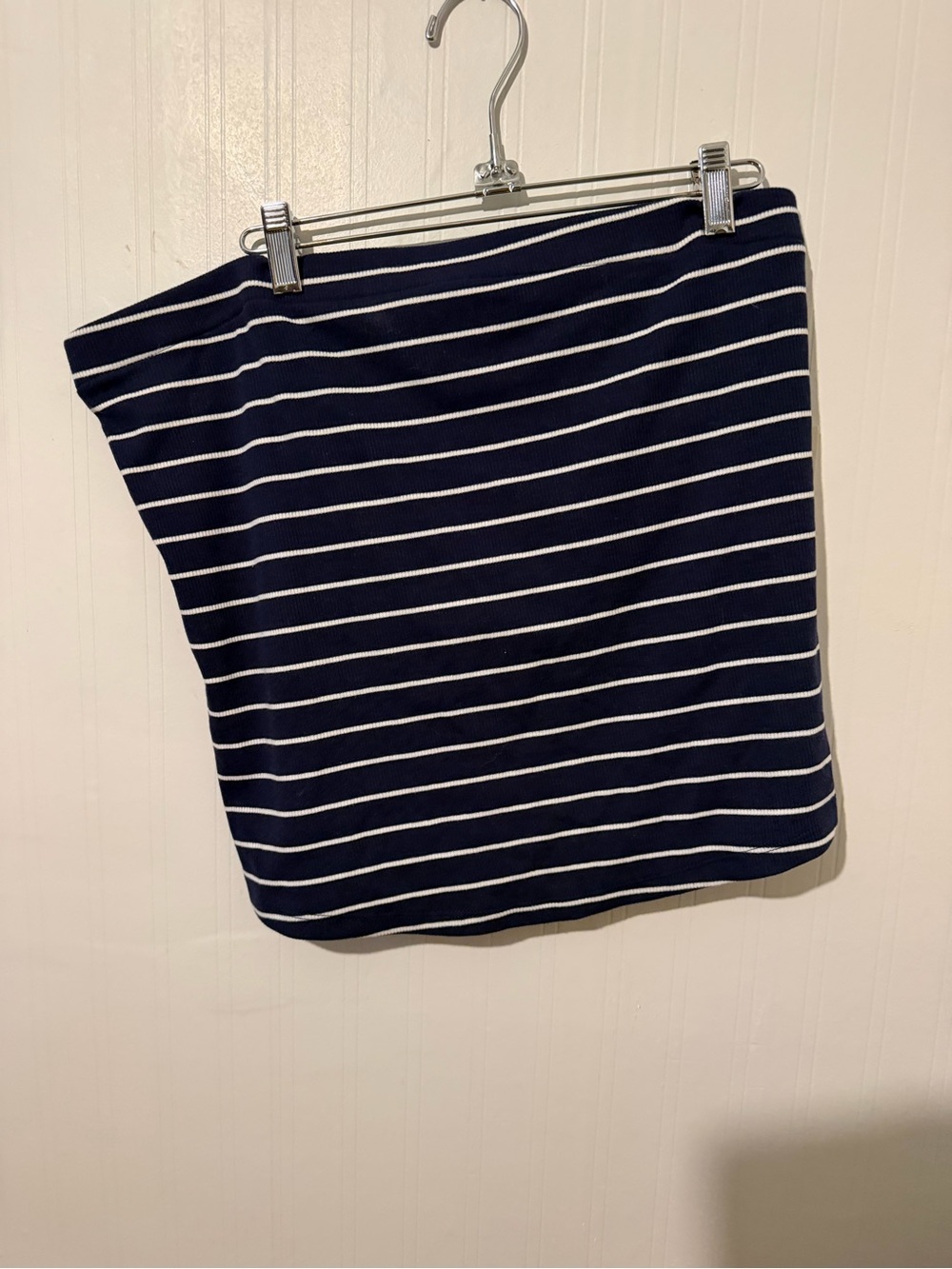 Navy and White Striped Tube Top - Women XXL